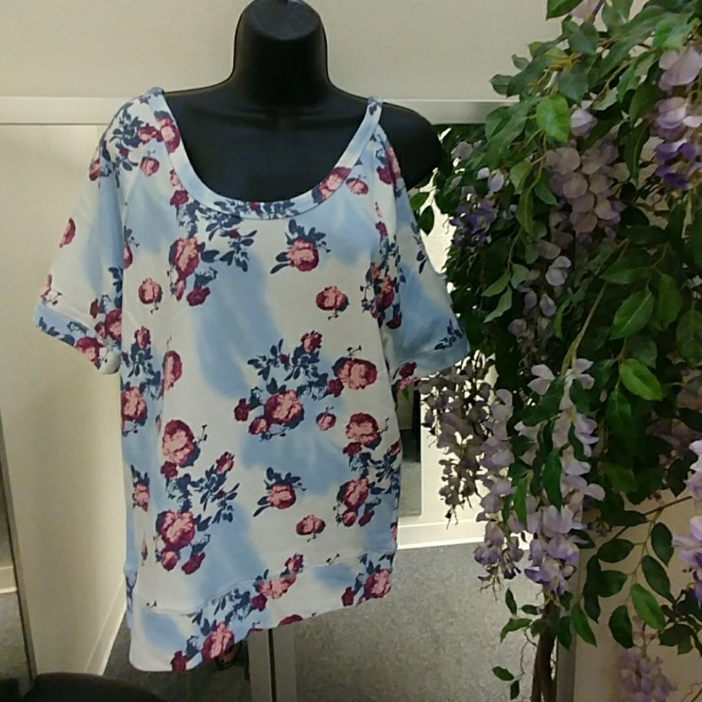 Venus Floral Cold Shoulder Sweatshirt